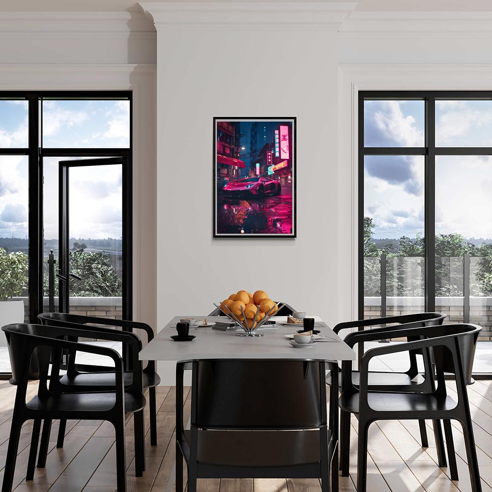 Lamborghini Rouge dans un intérieur