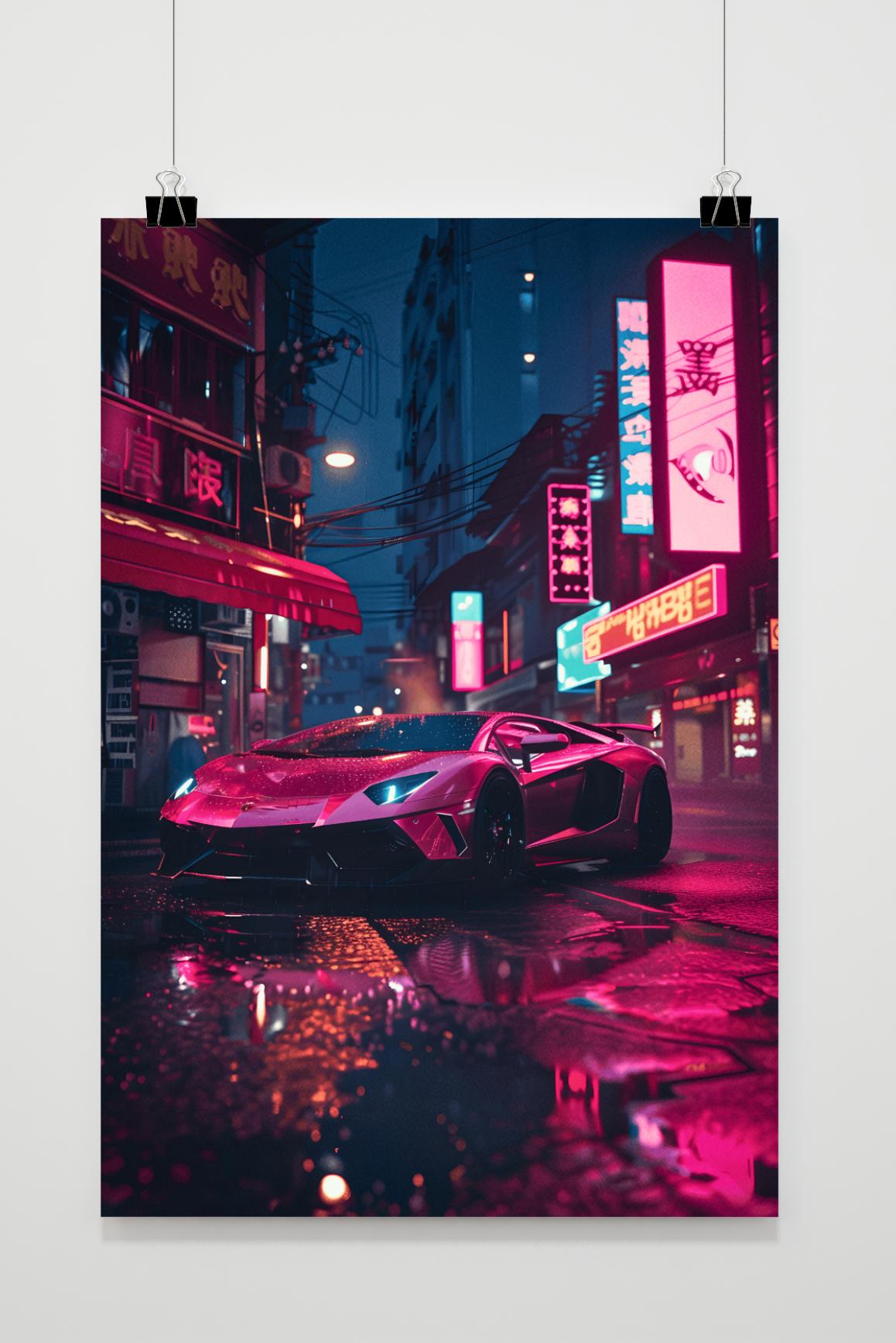 Affiche Lamborghini Rouge de 25 Artstreet