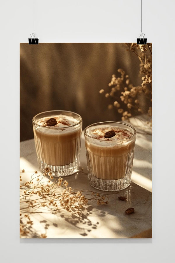 Affiche Coffee Latte Cozy Elegant