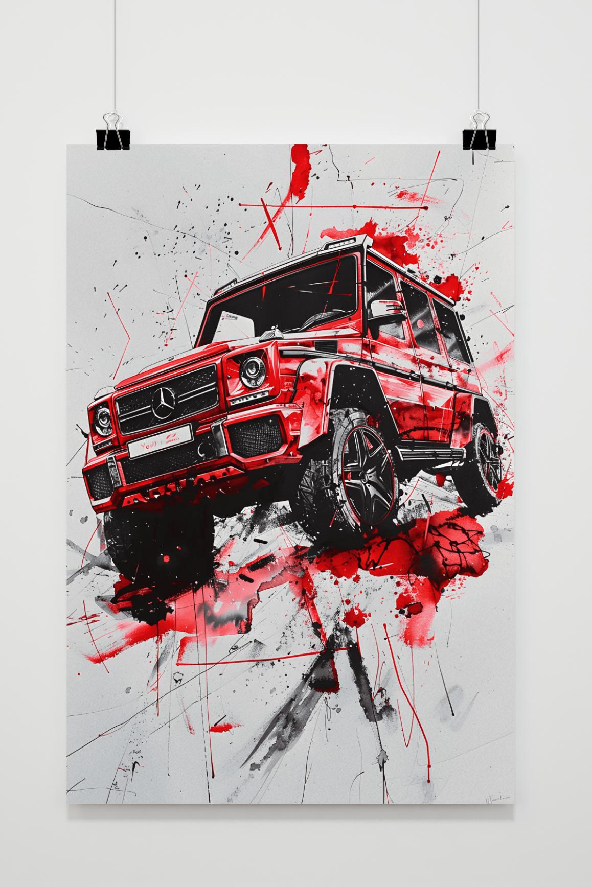 Affiche Dessin Mercedes G de 25 Artstreet