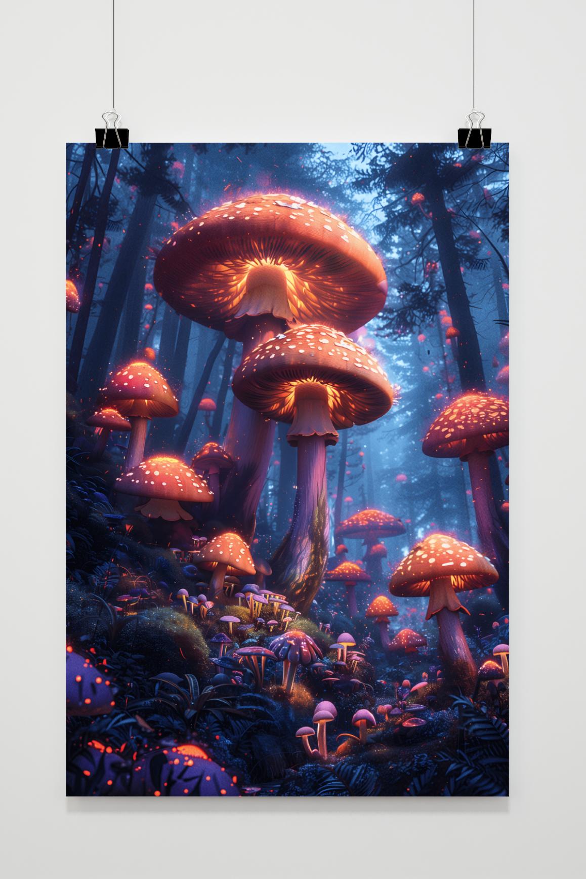 Affiche Royaume des Champignons de 25 Artstreet