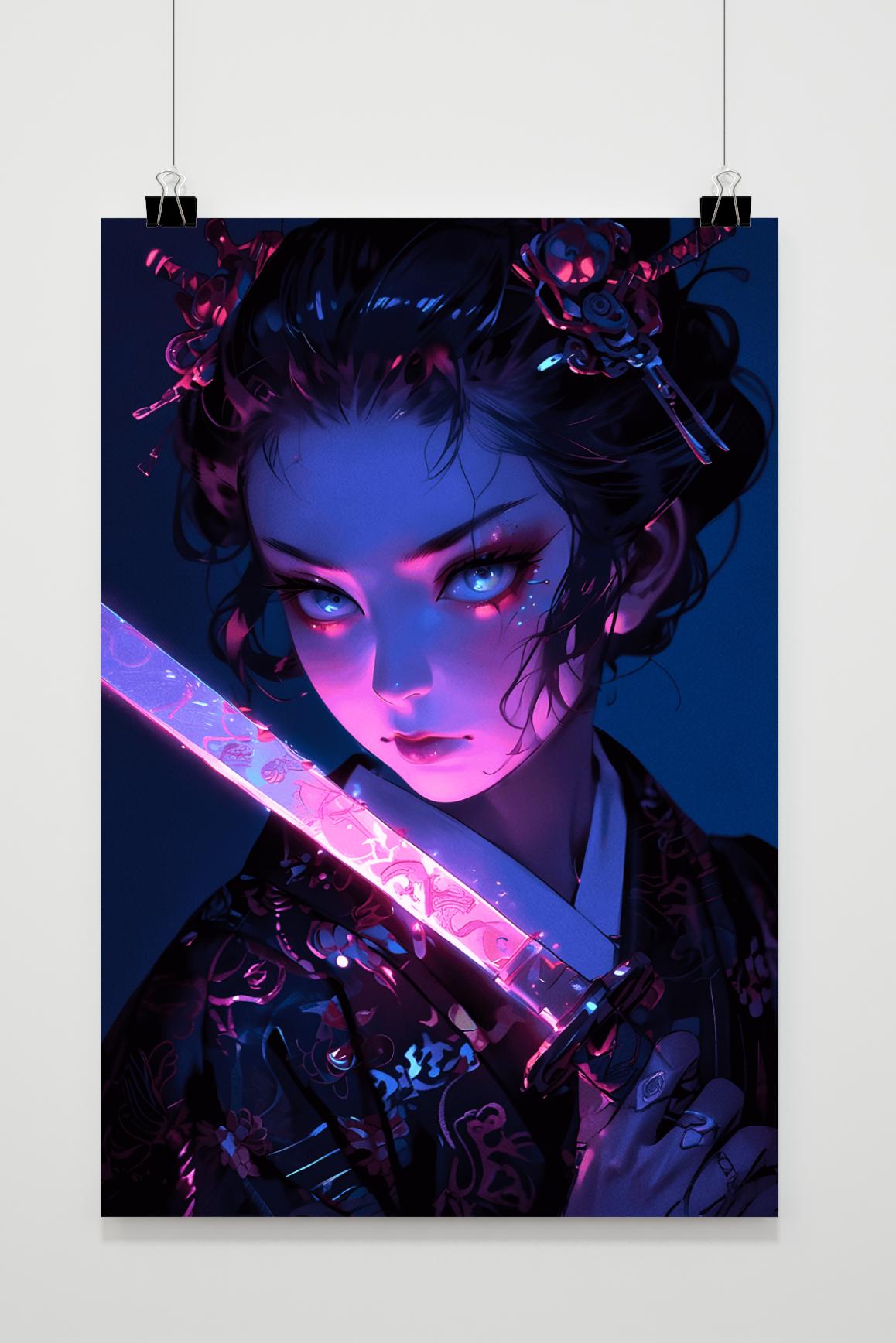 Affiche Geisha Samouraï de 25 Artstreet