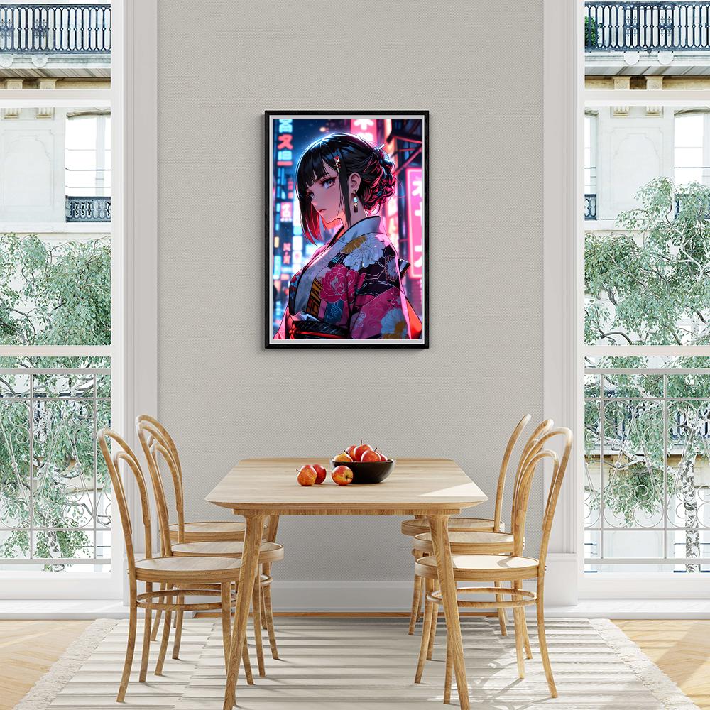Geisha Anime dans un intérieur