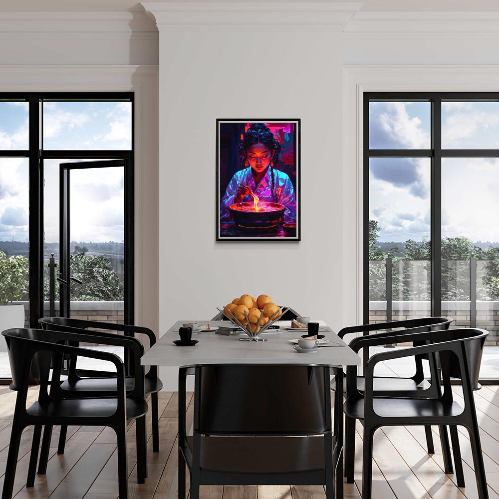 Nouilles Néon dans un intérieur