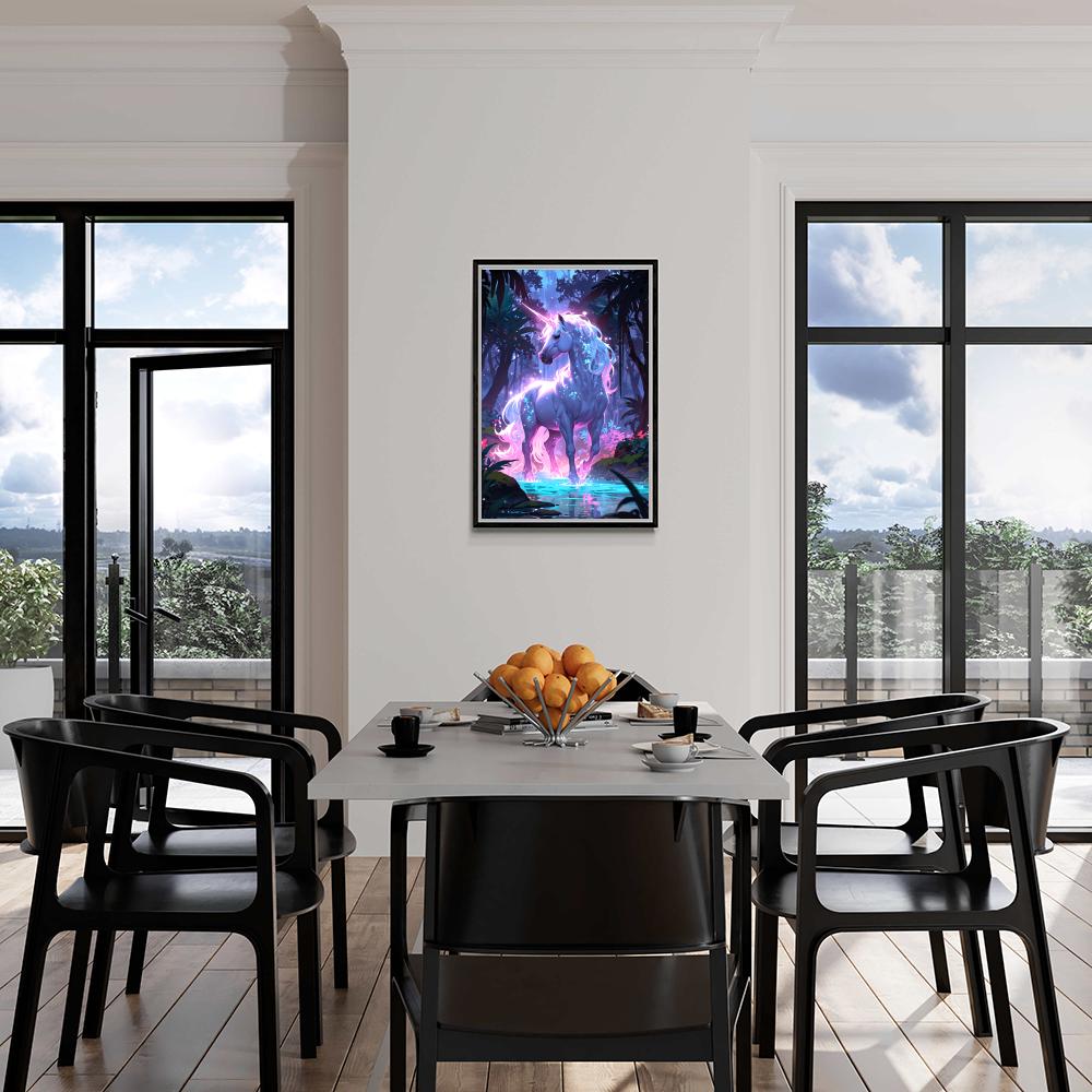 Licorne Néon dans un intérieur
