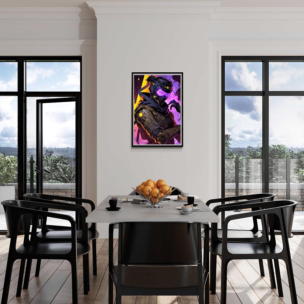 Soldat Violet dans un intérieur