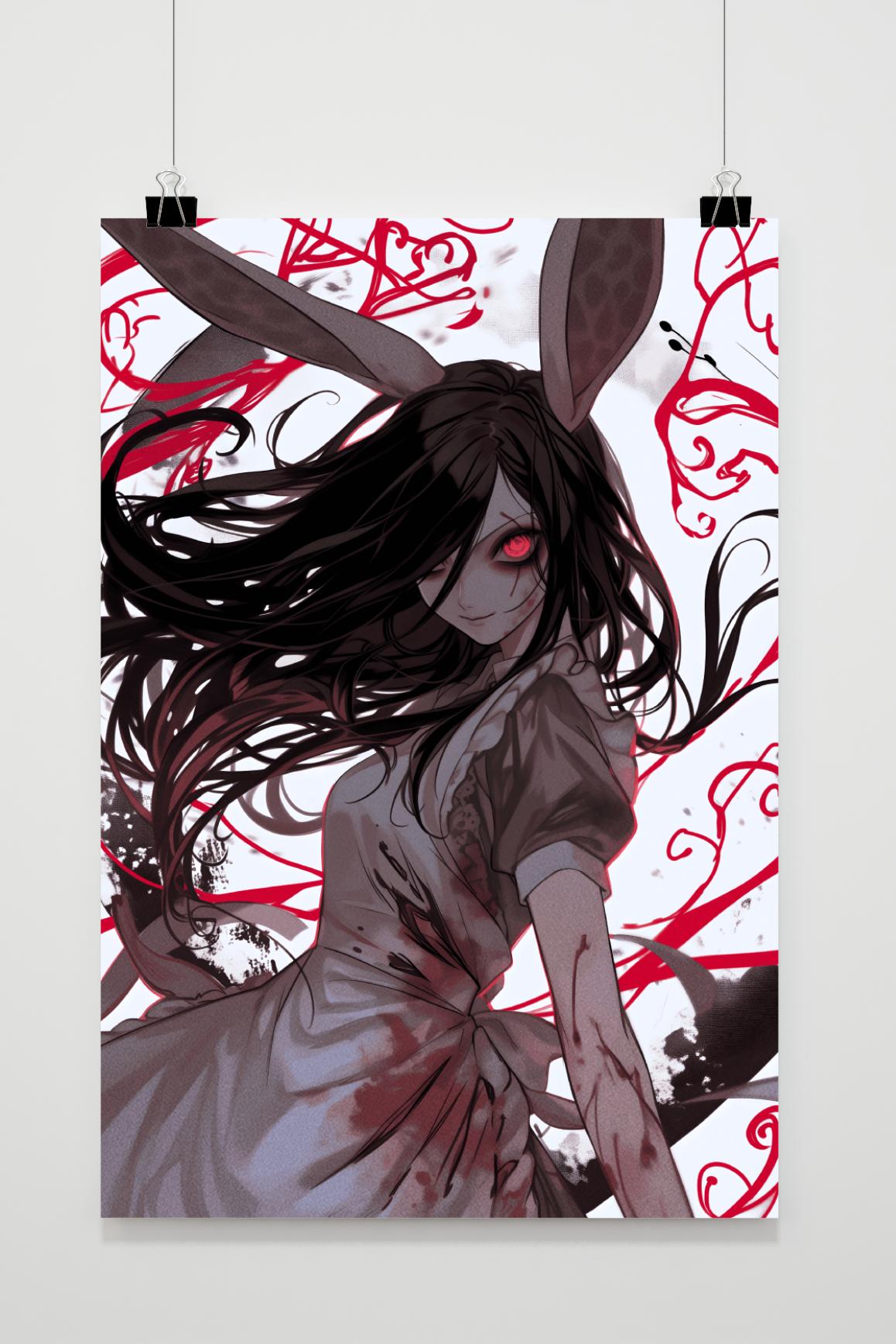 Affiche Fille Lapin Mortelle de 25 Artstreet
