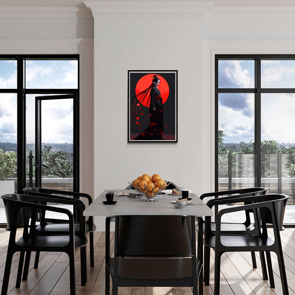 Geisha Cercle Rouge dans un intérieur