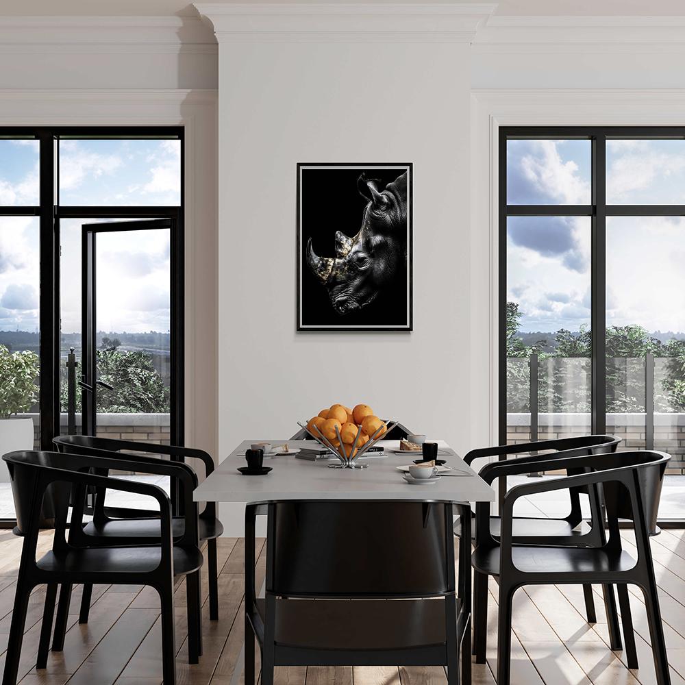 Rhinocéros Doré dans un intérieur