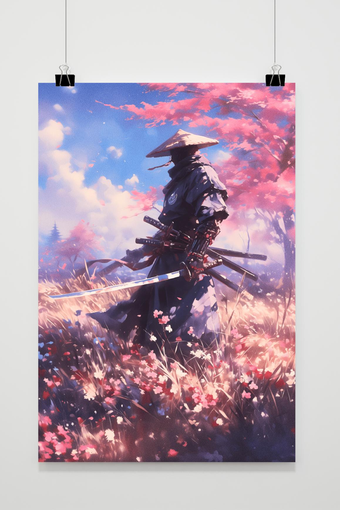Affiche Champ du Samouraï de 25 Artstreet