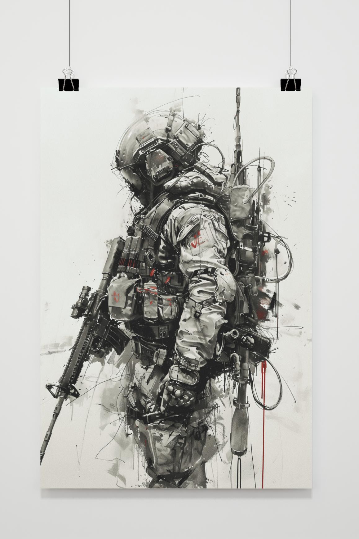Affiche Soldat de Guerre de 25 Artstreet