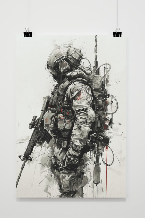 Oorlog Soldaat poster