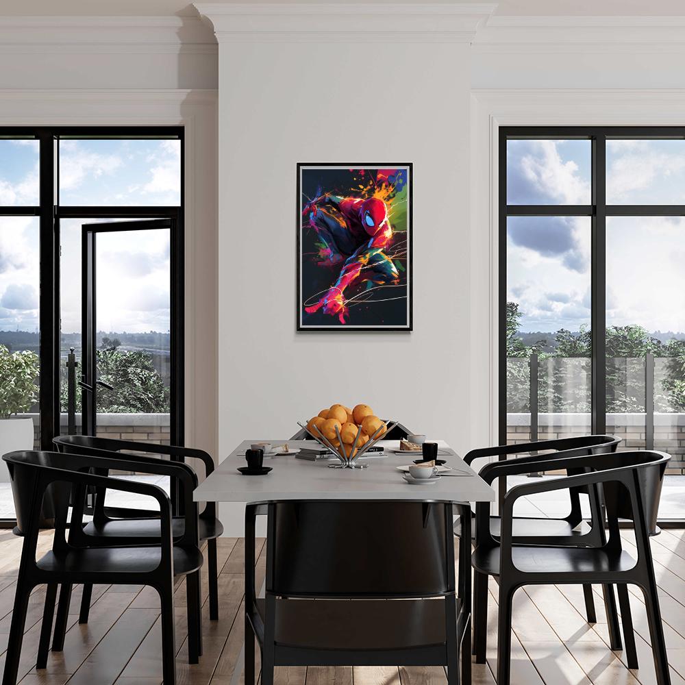 Spiderman Coloré dans un intérieur