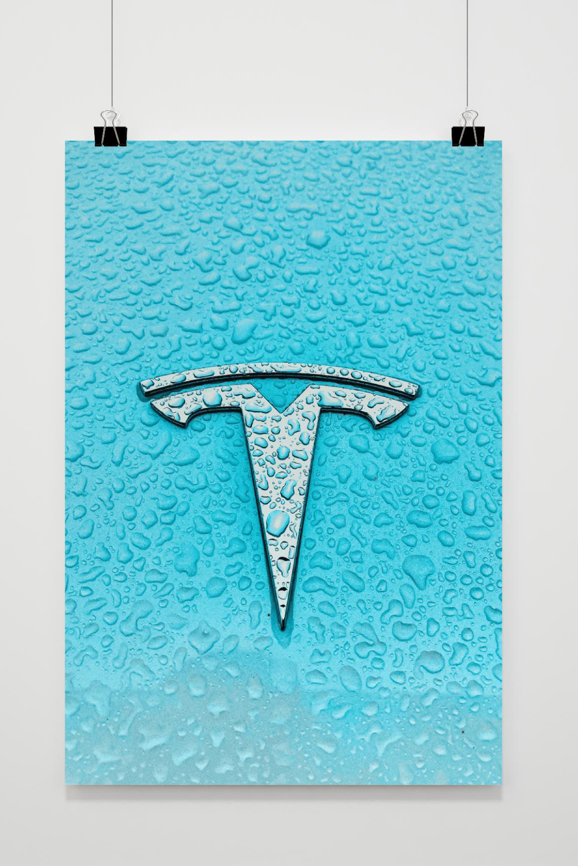 Affiche Logo Tesla de 25 Artstreet