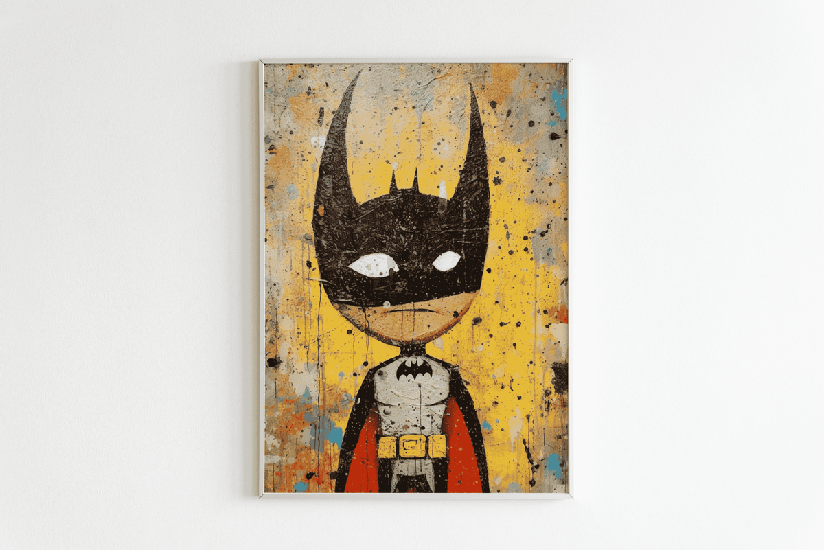 Kid Batman en un interior