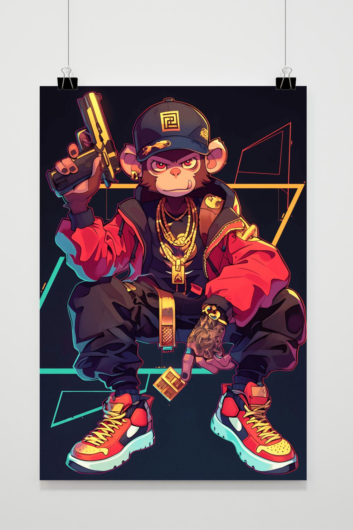 Póster Mono Gánster de 25 Artstreet