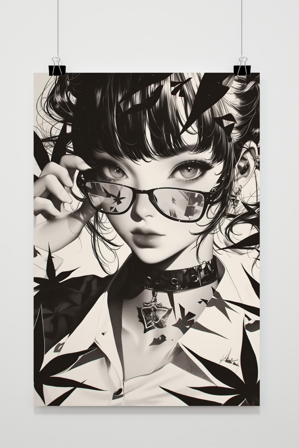 Affiche La Fille aux Lunettes de 25 Artstreet