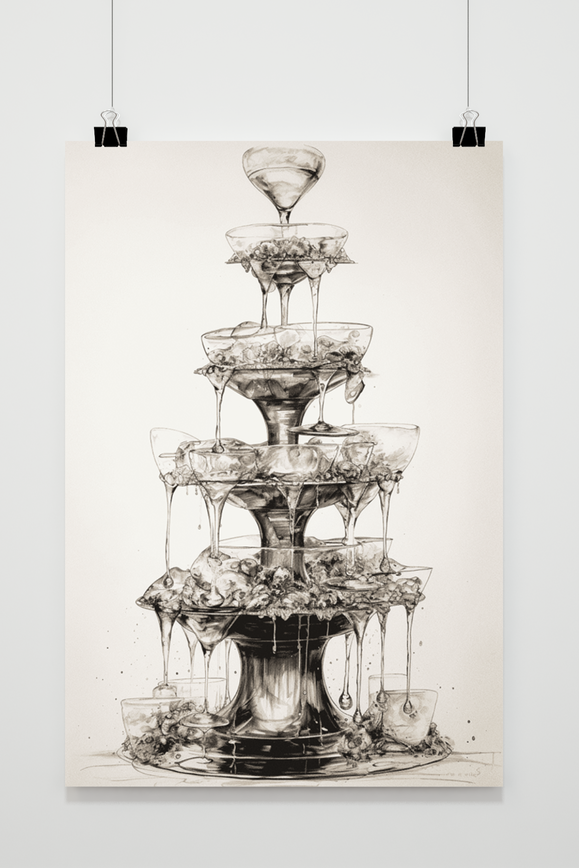 Póster Champagne Gesmolten de 25 Artstreet