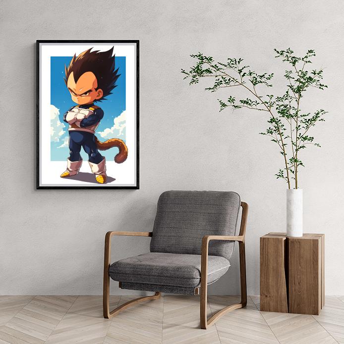Dragonball Vegeta Queue dans un intérieur