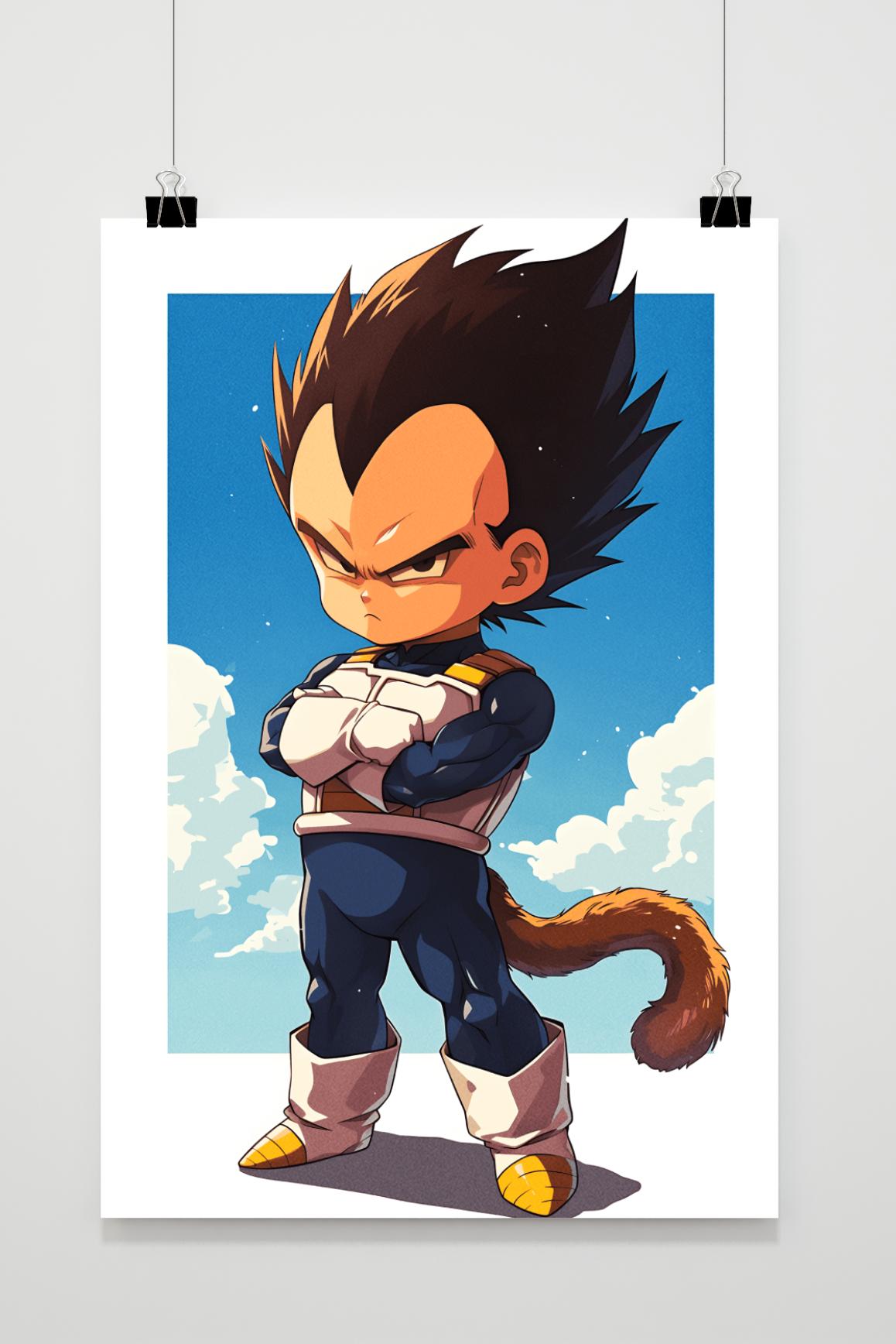 Affiche Dragonball Vegeta Queue de 25 Artstreet