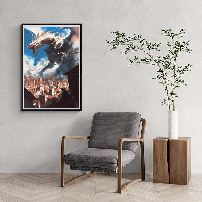 Attaque du Dragon dans un intérieur