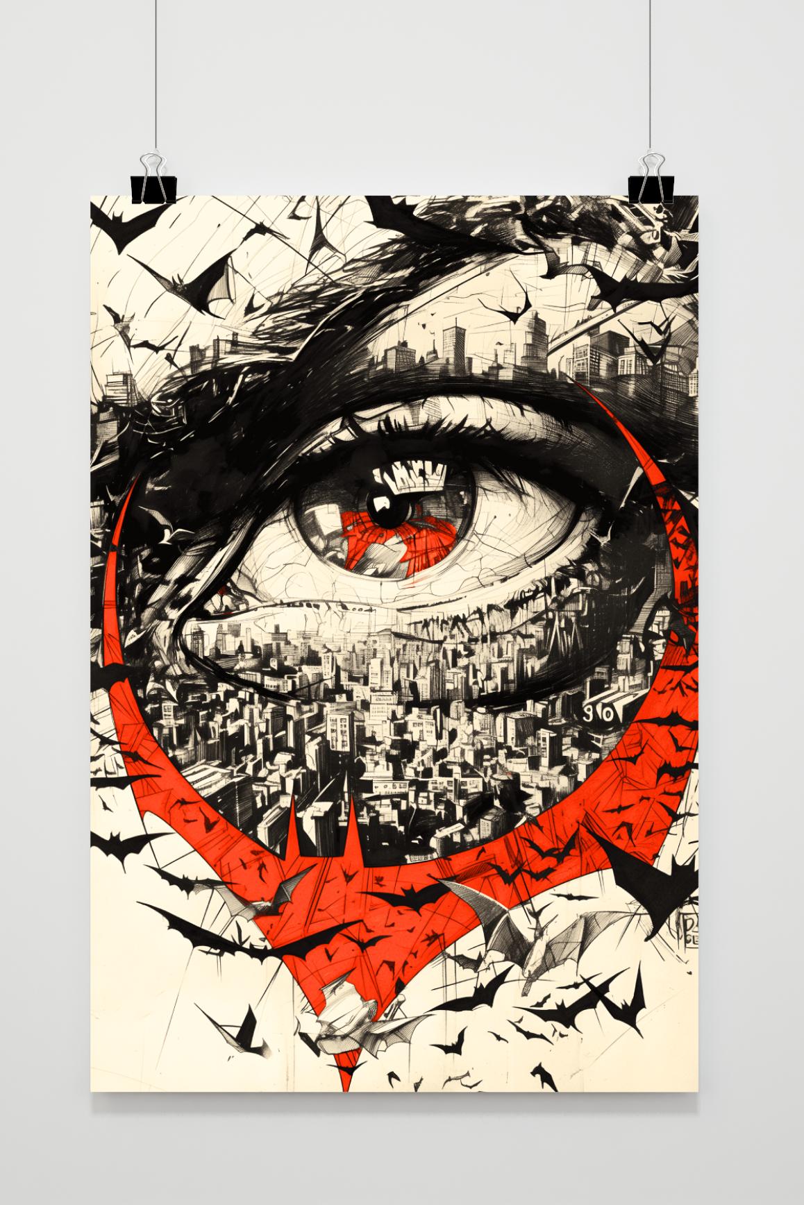 Affiche Batman Yeux de 25 Artstreet