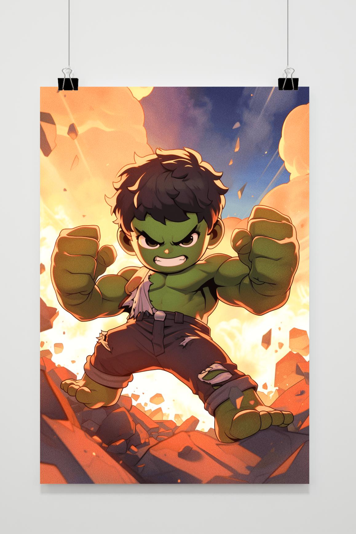 Póster Hulk Niño de 25 Artstreet