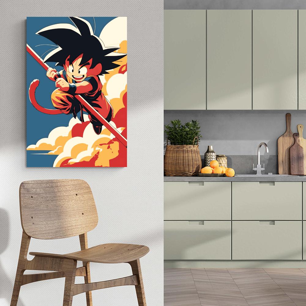 Dragonball Goku dans un intérieur