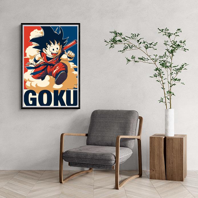 Dragonball Goku Enfant dans un intérieur