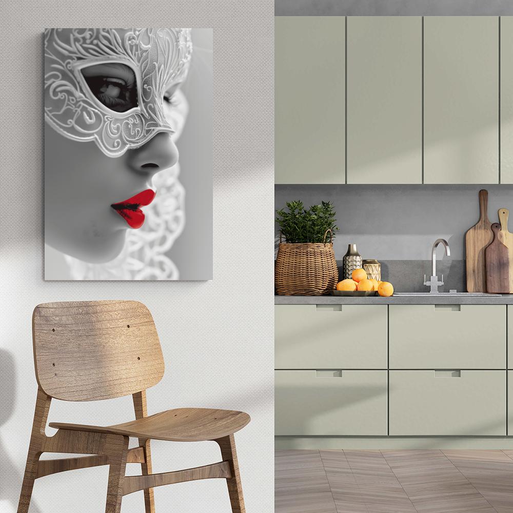Witmasker en un interior