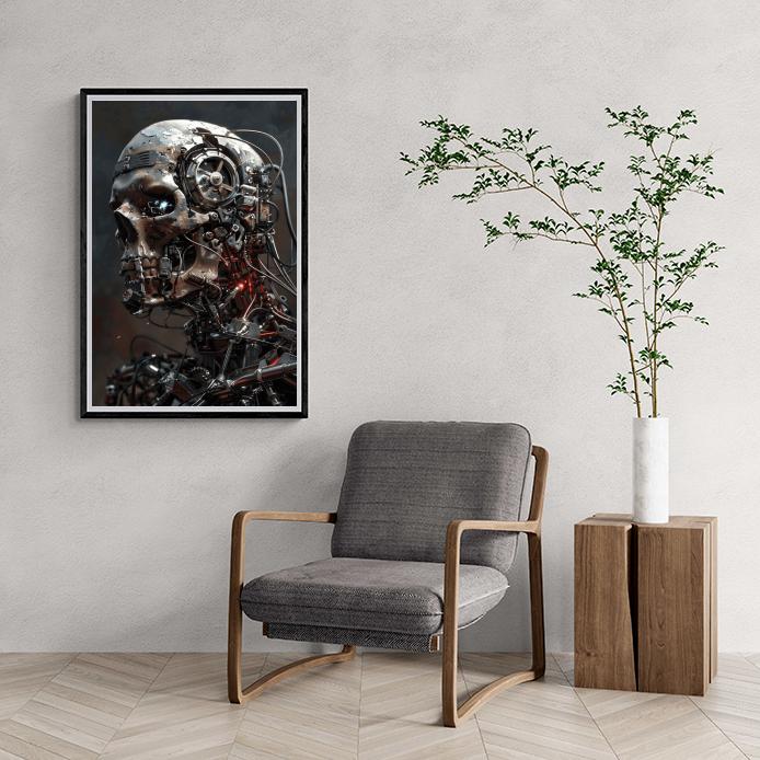 Schedelrobot dans un intérieur