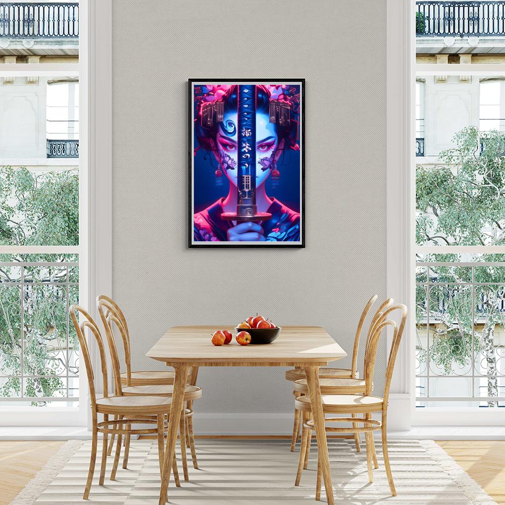 Neongeisha dans un intérieur