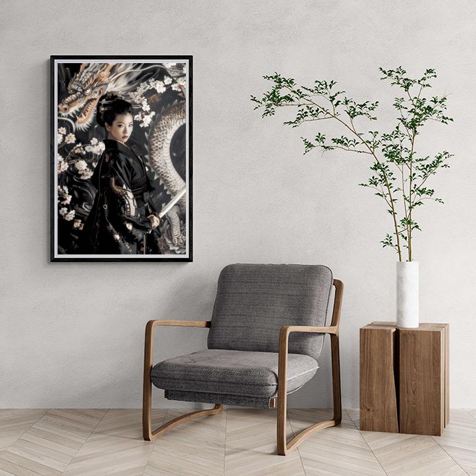 Samoerai meisje dans un intérieur