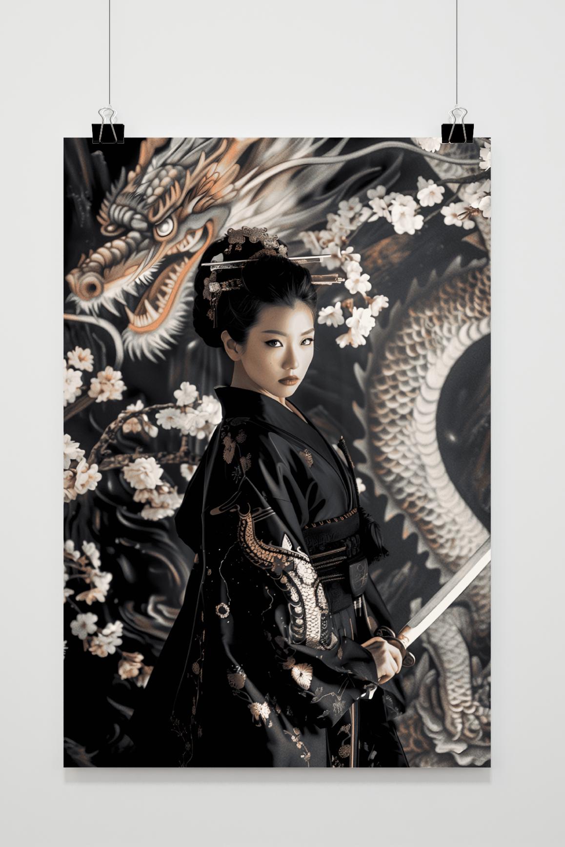 Affiche Samoerai meisje de 25 Artstreet