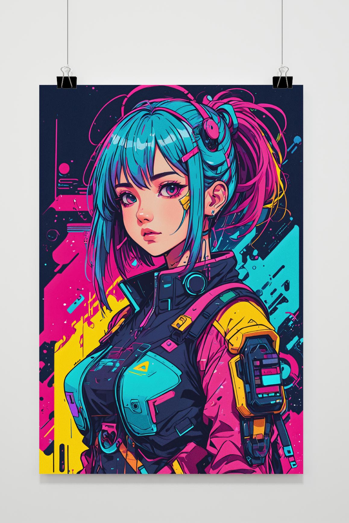 Affiche Sci-fitechniekmeisje de 25 Artstreet