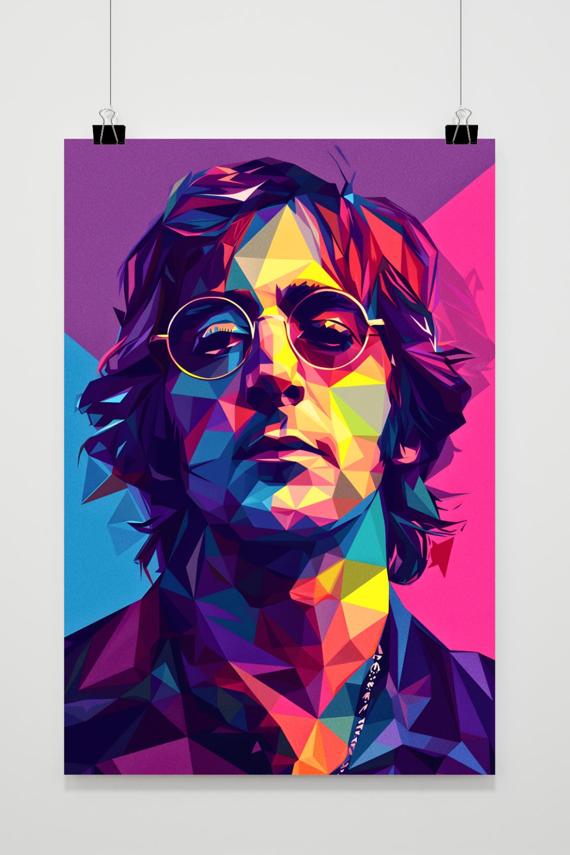 Affiche John Lennon WPAP de 25 Artstreet