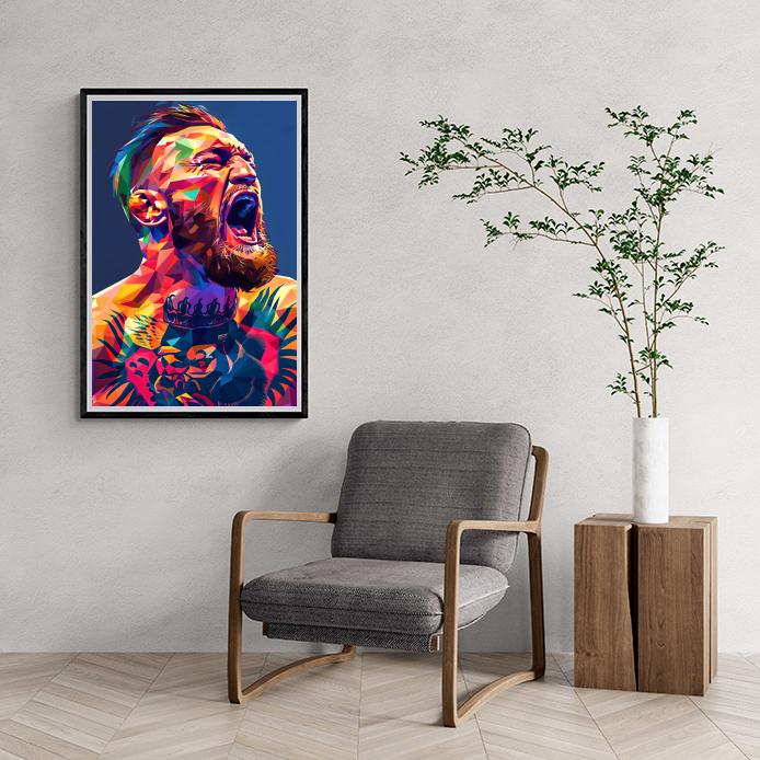 Conor McGregor WPAP dans un intérieur