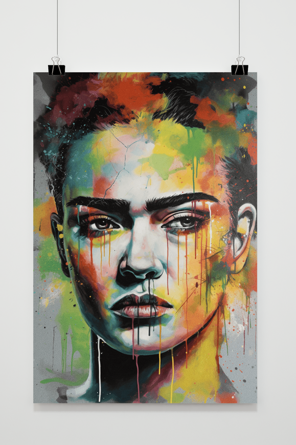 Frida Kahlo Abstract poster
