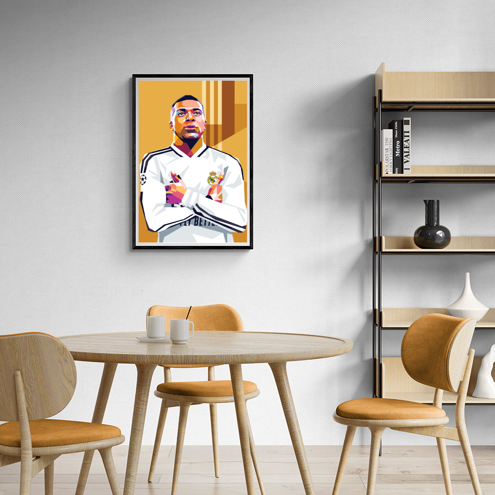 Mbappe Real Madrid dans un intérieur