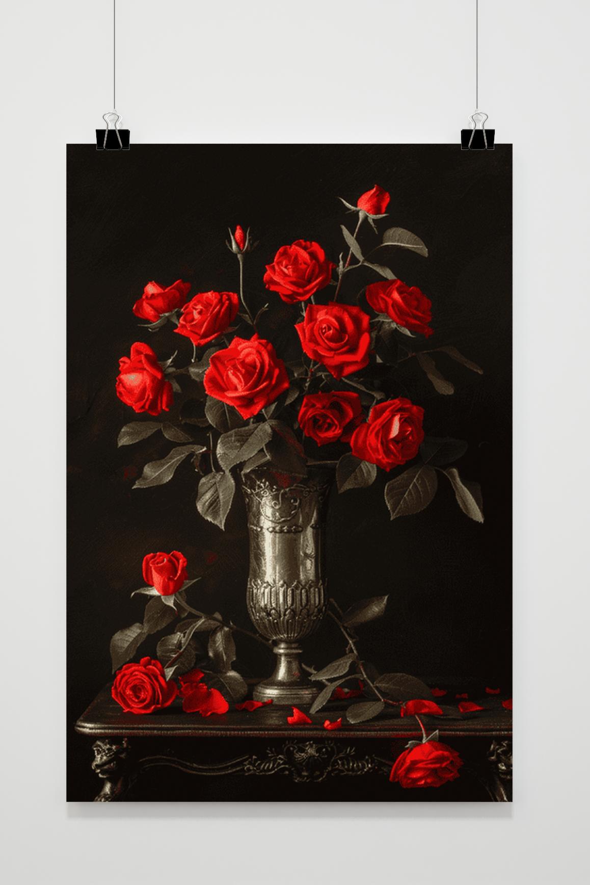 Affiche Rode Rozen de 25 Artstreet