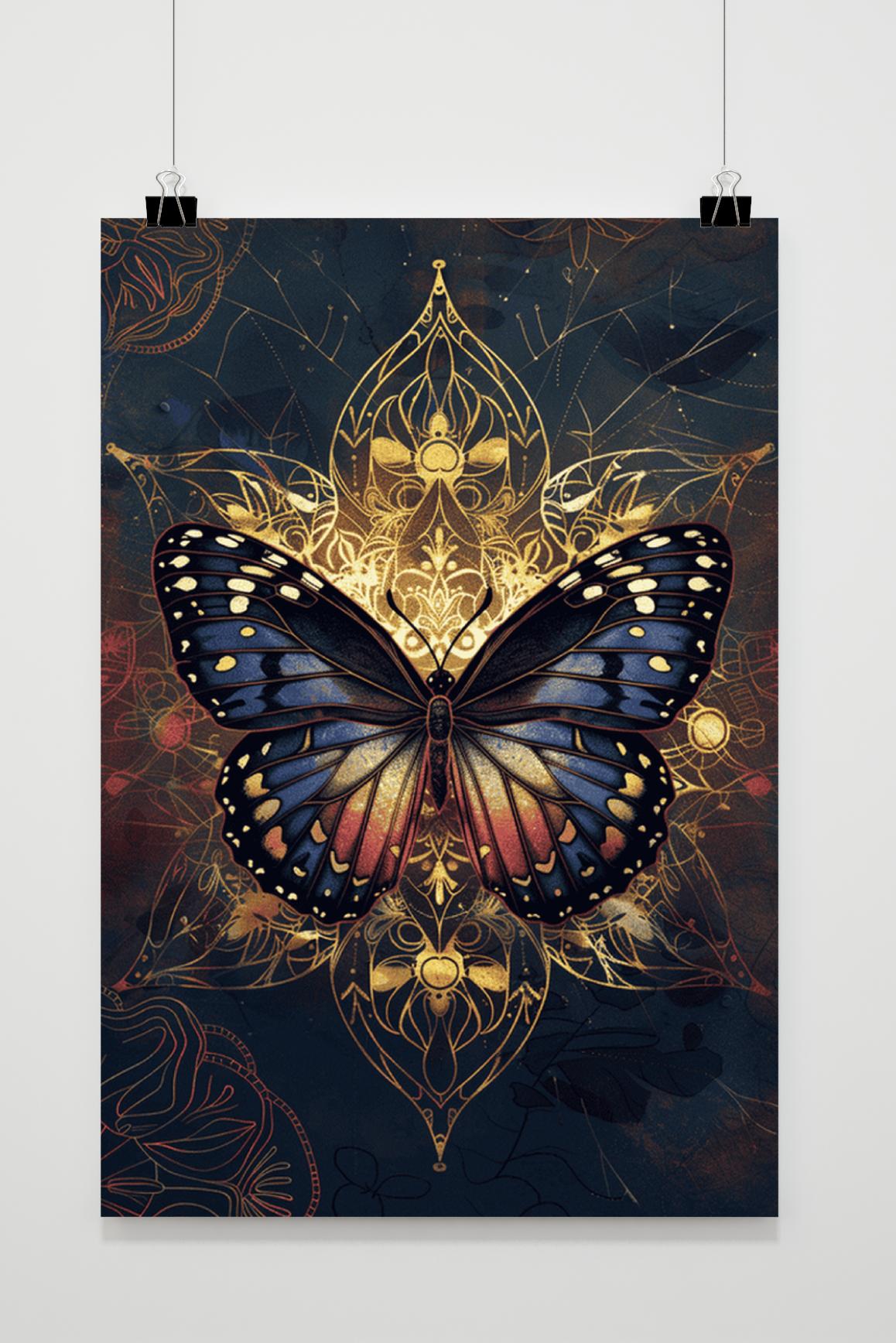 Affiche Blauwe Vlinder de 25 Artstreet