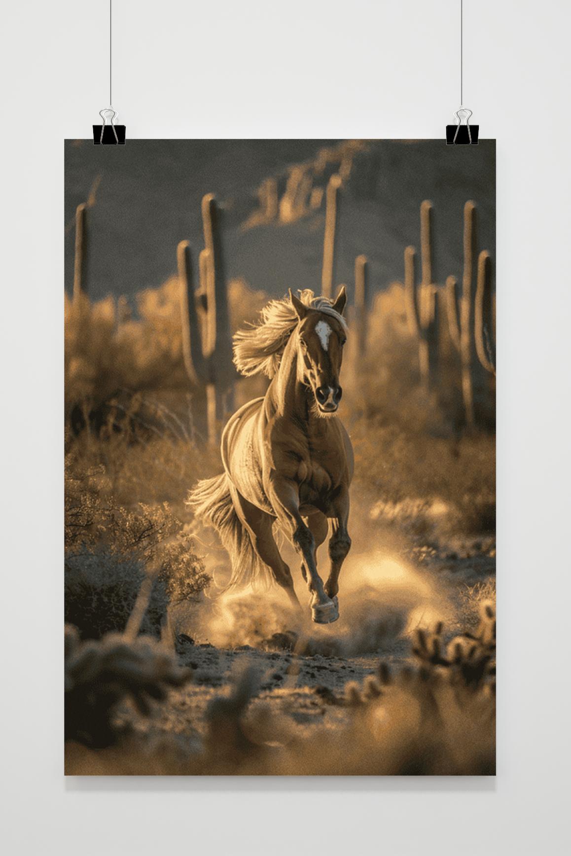 Affiche Bruin Paard de 25 Artstreet