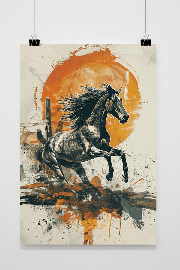 Horse Watercolour poster