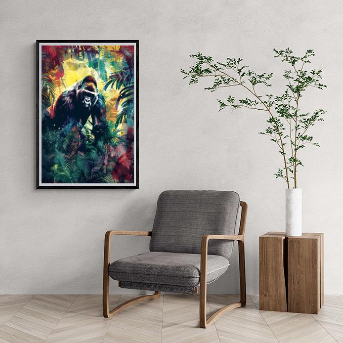 Gorilla dans un intérieur