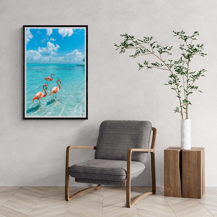 Flamingo Tropisch dans un intérieur