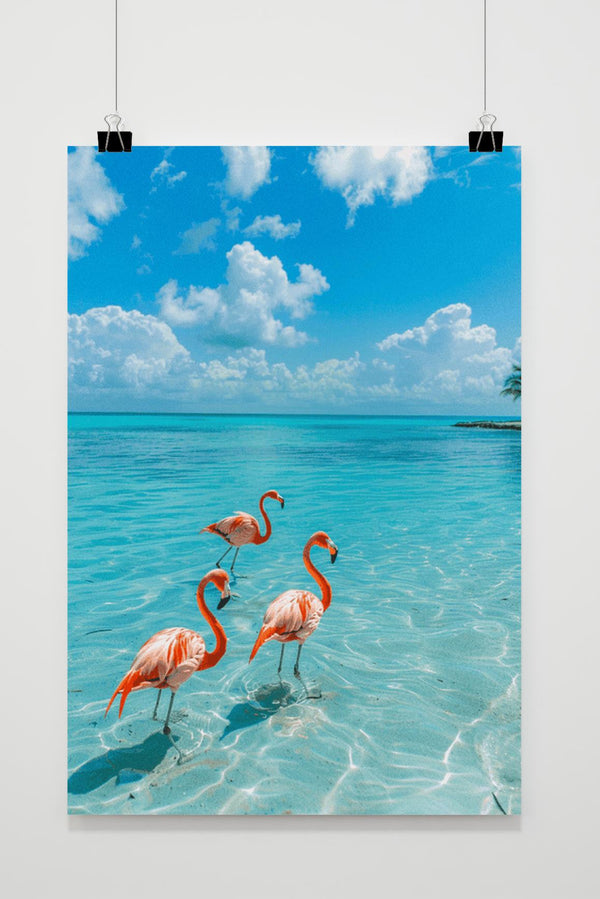 Flamingo Tropisch poster