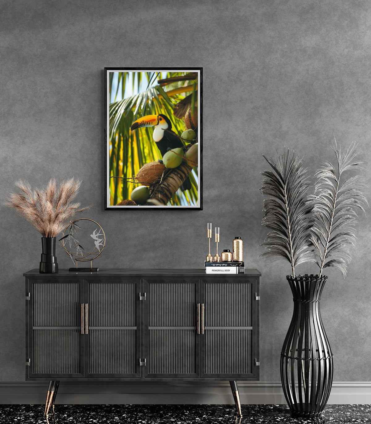 Toekan Kokosnoot dans un intérieur