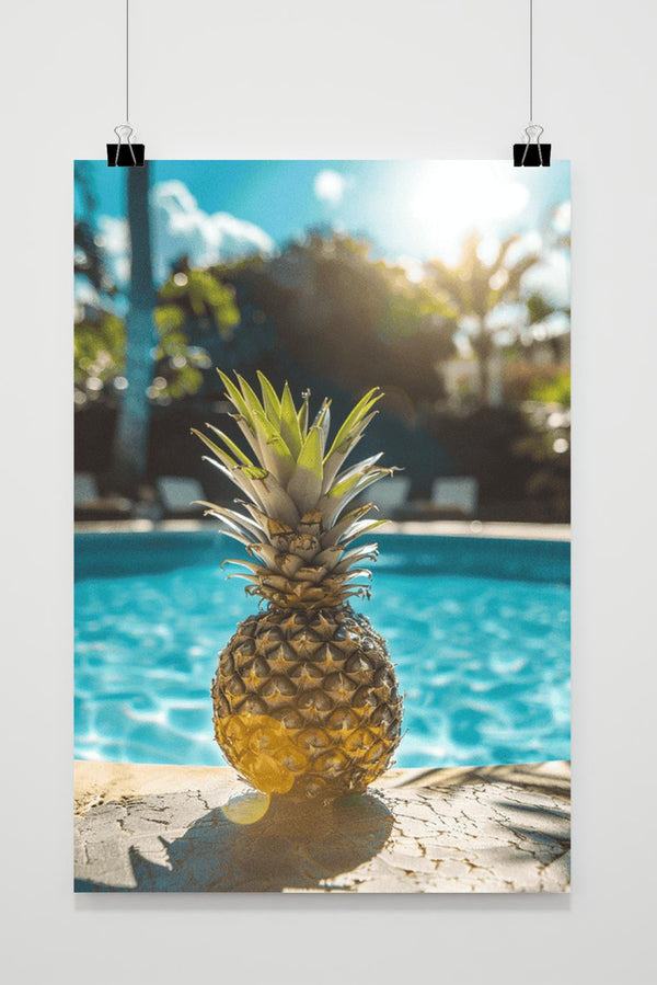 Ananas Zwembad poster