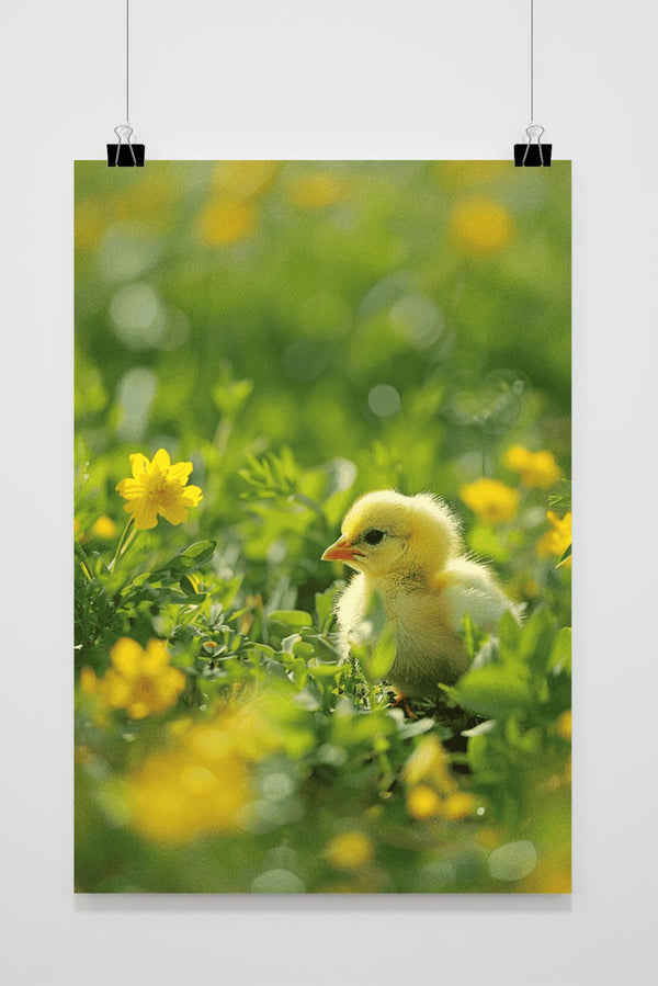 Affiche Kuiken Bloemen