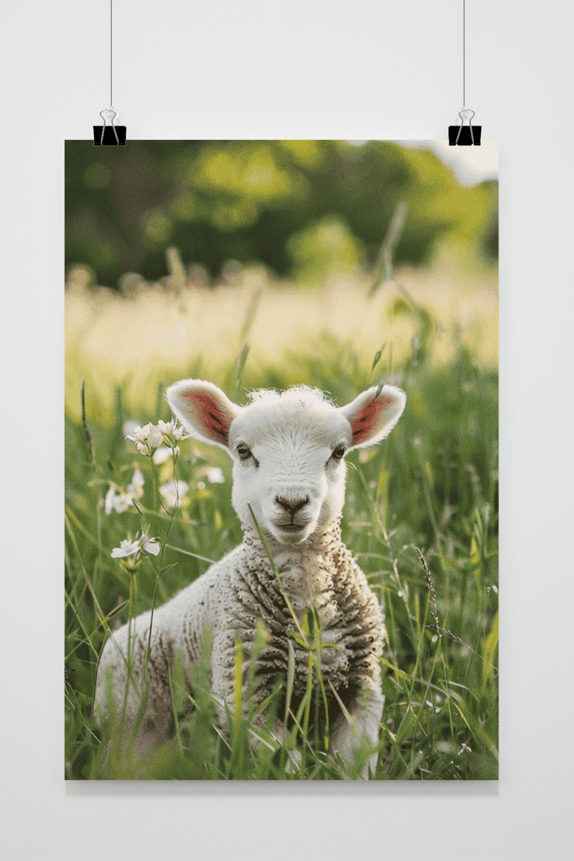 Affiche Agneau Nature de 25 Artstreet
